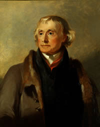 Thomas Jefferson. Óleo de Thomas Sully, 1856