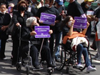 Los discapacitados encabezaron la marcha